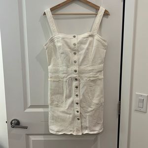 Express White Denim Button Up Dress